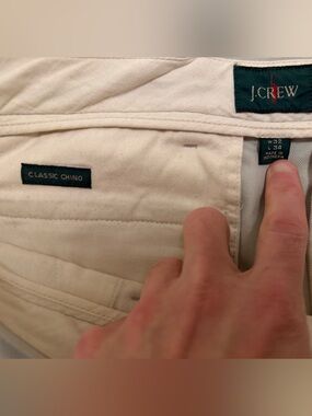 J. Crew Classic Chino Pants in Stone 32 x 34